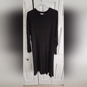 Black Sweater Long Sleeve Dress